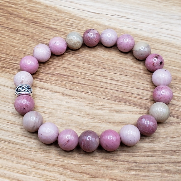 SOLD Rhonodite Beads Bracelet - Picture 6 of 9